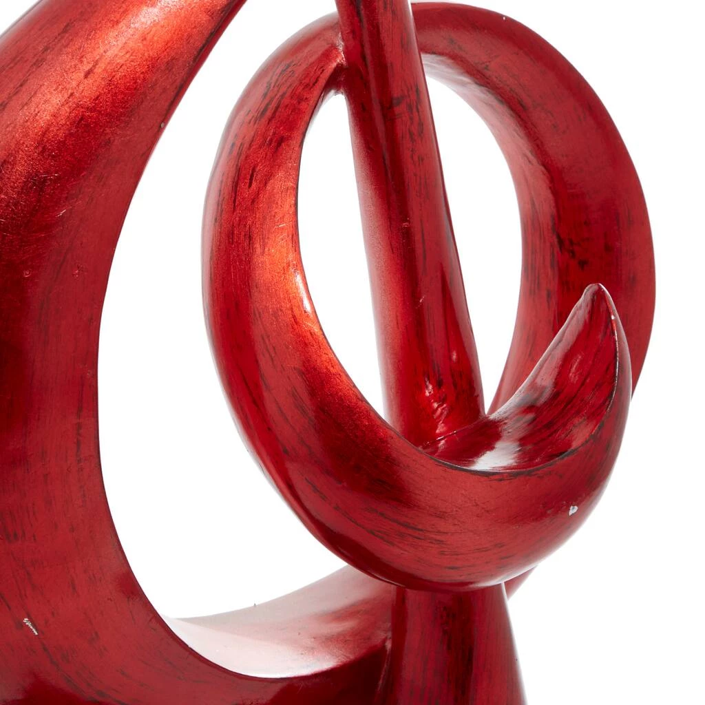 Best Pirce π 33" Red Polystone Contemporary Abstract Sculpture by Ivory and Iris π 7 Best Pirce π 33" Red Polystone Contemporary Abstract Sculpture by Ivory and Iris π - Image 7