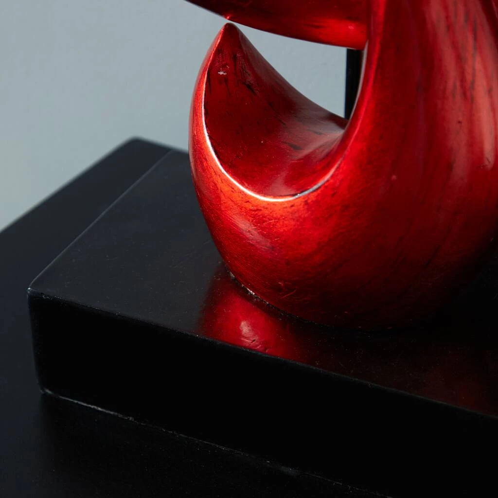 Best Pirce π 33" Red Polystone Contemporary Abstract Sculpture by Ivory and Iris π 8 Best Pirce π 33" Red Polystone Contemporary Abstract Sculpture by Ivory and Iris π - Image 8