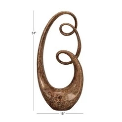Best Sale π 31" Brown Abstract Sculpture by Ivory and Iris π 22 Best Sale π 31" Brown Abstract Sculpture by Ivory and Iris π -Cheap Ivory and Iris Store D366608S 11
