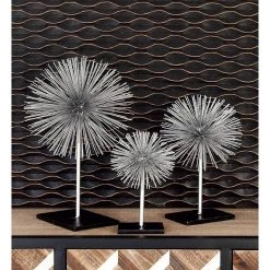 Brand new ⌛ Silver Metal Contemporary Geometric Sculpture Set by Ivory and Iris 🌟 -Cheap Ivory and Iris Store D366620S 9