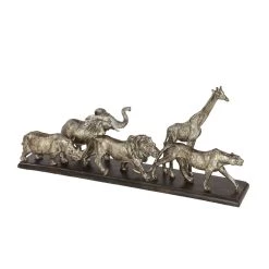 Best Pirce 💯 20" Silver Animal Safari Sculpture by Ivory and Iris 👍