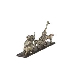 Best Pirce 💯 20" Silver Animal Safari Sculpture by Ivory and Iris 👍 -Cheap Ivory and Iris Store D366627S 5