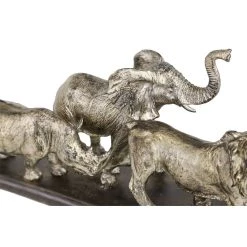 Best Pirce 💯 20" Silver Animal Safari Sculpture by Ivory and Iris 👍 -Cheap Ivory and Iris Store D366627S 8