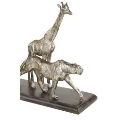 Best Pirce 💯 20" Silver Animal Safari Sculpture by Ivory and Iris 👍 -Cheap Ivory and Iris Store D366627S 9