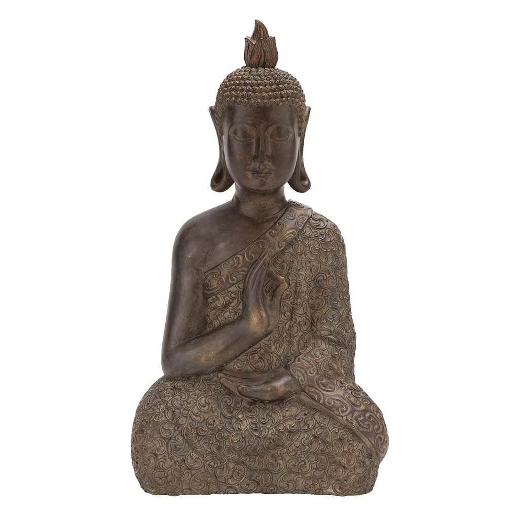 Best Sale 🤩 21" Brown Bohemian Polystone Buddha Sculpture by Ivory and Iris 👍 1 Best Sale 🤩 21" Brown Bohemian Polystone Buddha Sculpture by Ivory and Iris 👍