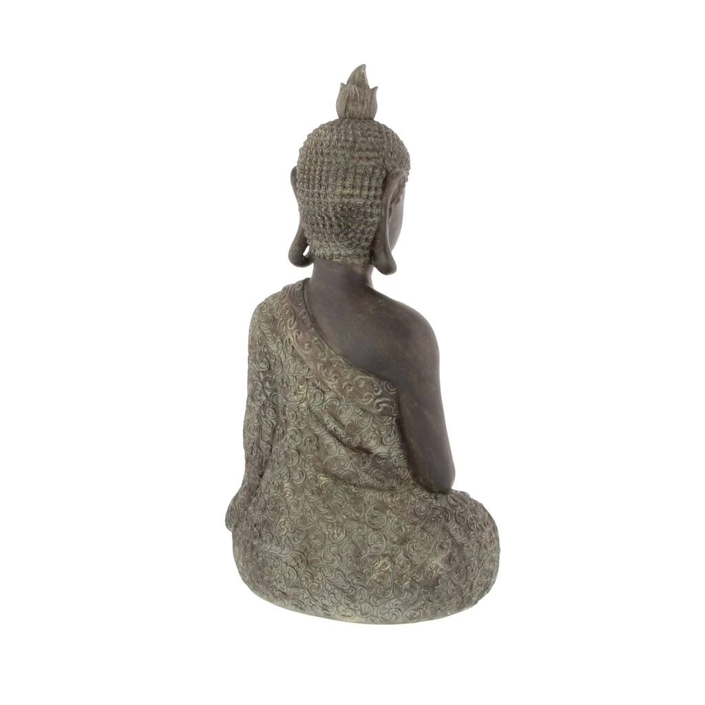 Best Sale 🤩 21" Brown Bohemian Polystone Buddha Sculpture by Ivory and Iris 👍 4 Best Sale 🤩 21" Brown Bohemian Polystone Buddha Sculpture by Ivory and Iris 👍 - Image 4