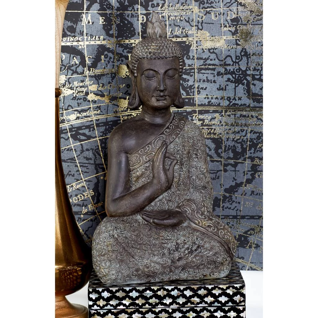 Best Sale 🤩 21" Brown Bohemian Polystone Buddha Sculpture by Ivory and Iris 👍 6 Best Sale 🤩 21" Brown Bohemian Polystone Buddha Sculpture by Ivory and Iris 👍 - Image 6