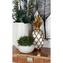 Best deal ✨ 15" Gold Mirror Glam Decorative Pineapple by Ivory and Iris 🤩 -Cheap Ivory and Iris Store D366641S 5