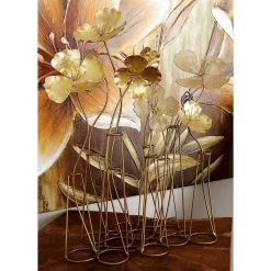 Best reviews of ✔️ 21" Gold Metal Flowers Sculpture by Ivory and Iris 🌟 -Cheap Ivory and Iris Store D366651S 10
