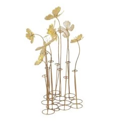 Best reviews of ✔️ 21" Gold Metal Flowers Sculpture by Ivory and Iris 🌟 -Cheap Ivory and Iris Store D366651S 4