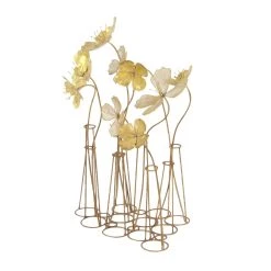 Best reviews of ✔️ 21" Gold Metal Flowers Sculpture by Ivory and Iris 🌟 -Cheap Ivory and Iris Store D366651S 5