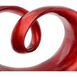 Best Pirce 🎁 12" Red Contemporary Abstract Sculpture by Ivory and Iris ✔️ -Cheap Ivory and Iris Store D366659S 5