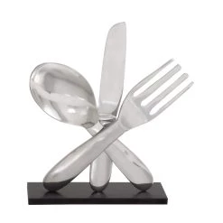 Best Sale π 17" Silver Kitchen Utensil Sculpture by Ivory and Iris π₯°