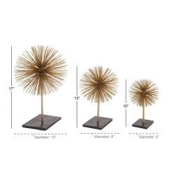 Best deal ❤️ Gold Metal Contemporary Geometric Sculpture Set by Ivory and Iris 🎁 -Cheap Ivory and Iris Store D366678S 11