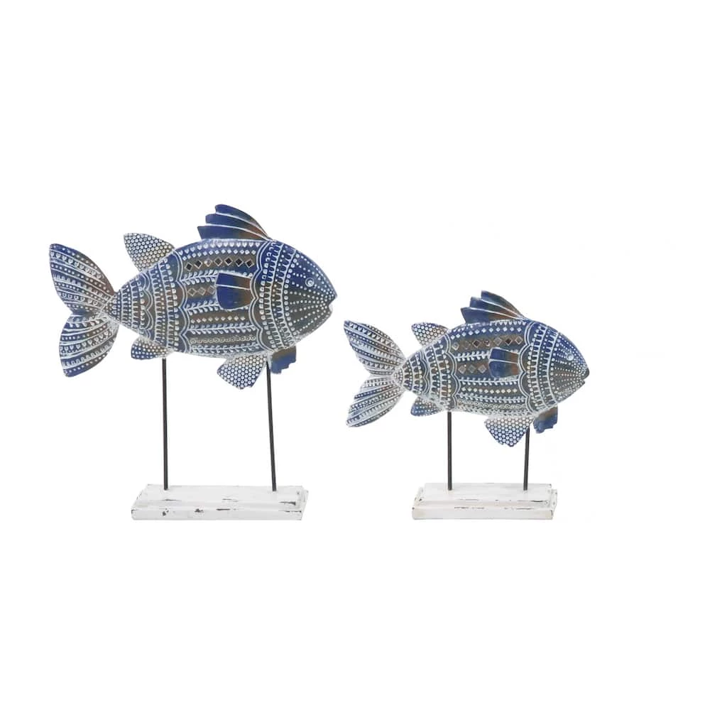 Best Sale π₯ Blue Metal Coastal Fish Sculpture Set by Ivory and Iris β 1 Best Sale π₯ Blue Metal Coastal Fish Sculpture Set by Ivory and Iris β