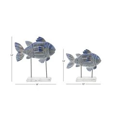 Best Sale π₯ Blue Metal Coastal Fish Sculpture Set by Ivory and Iris β 16 Best Sale π₯ Blue Metal Coastal Fish Sculpture Set by Ivory and Iris β -Cheap Ivory and Iris Store D366685S 8
