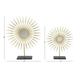 Best reviews of ⭐ Gold Tin Glam Sun Sculpture Set by Ivory and Iris 🔔 -Cheap Ivory and Iris Store D366691S 7