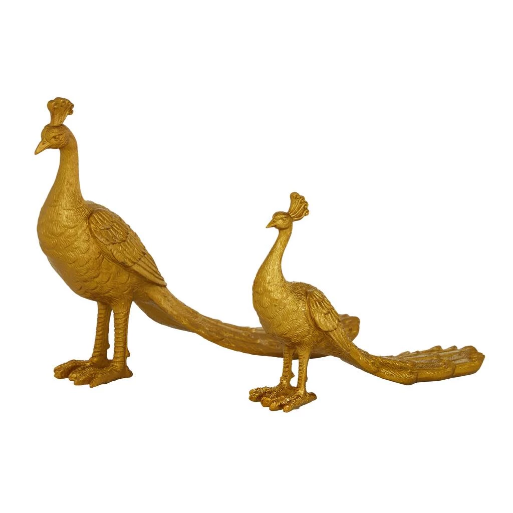 Best Sale π₯° Gold Peacock Sculpture Set by Ivory and Iris 𧨠4 Best Sale π₯° Gold Peacock Sculpture Set by Ivory and Iris 𧨠- Image 4