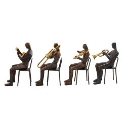 Top 10 👍 Brown Polystone Modern Musician Sculpture Set by Ivory and Iris 🎉 -Cheap Ivory and Iris Store D366719S 3
