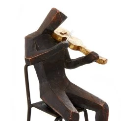 Top 10 👍 Brown Polystone Modern Musician Sculpture Set by Ivory and Iris 🎉 -Cheap Ivory and Iris Store D366719S 4