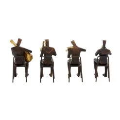 Top 10 👍 Brown Polystone Modern Musician Sculpture Set by Ivory and Iris 🎉 -Cheap Ivory and Iris Store D366719S 7