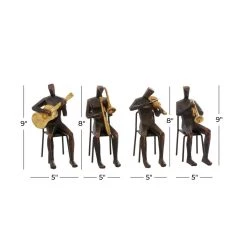 Top 10 👍 Brown Polystone Modern Musician Sculpture Set by Ivory and Iris 🎉 -Cheap Ivory and Iris Store D366719S 8
