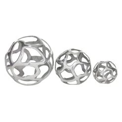 Coupon β¨ Silver Contemporary Orb Sculpture Set by Ivory and Iris π