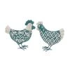 Best Sale 🔥 Turquoise Polystone Farmhouse Rooster Sculpture Set by Ivory and Iris 💯