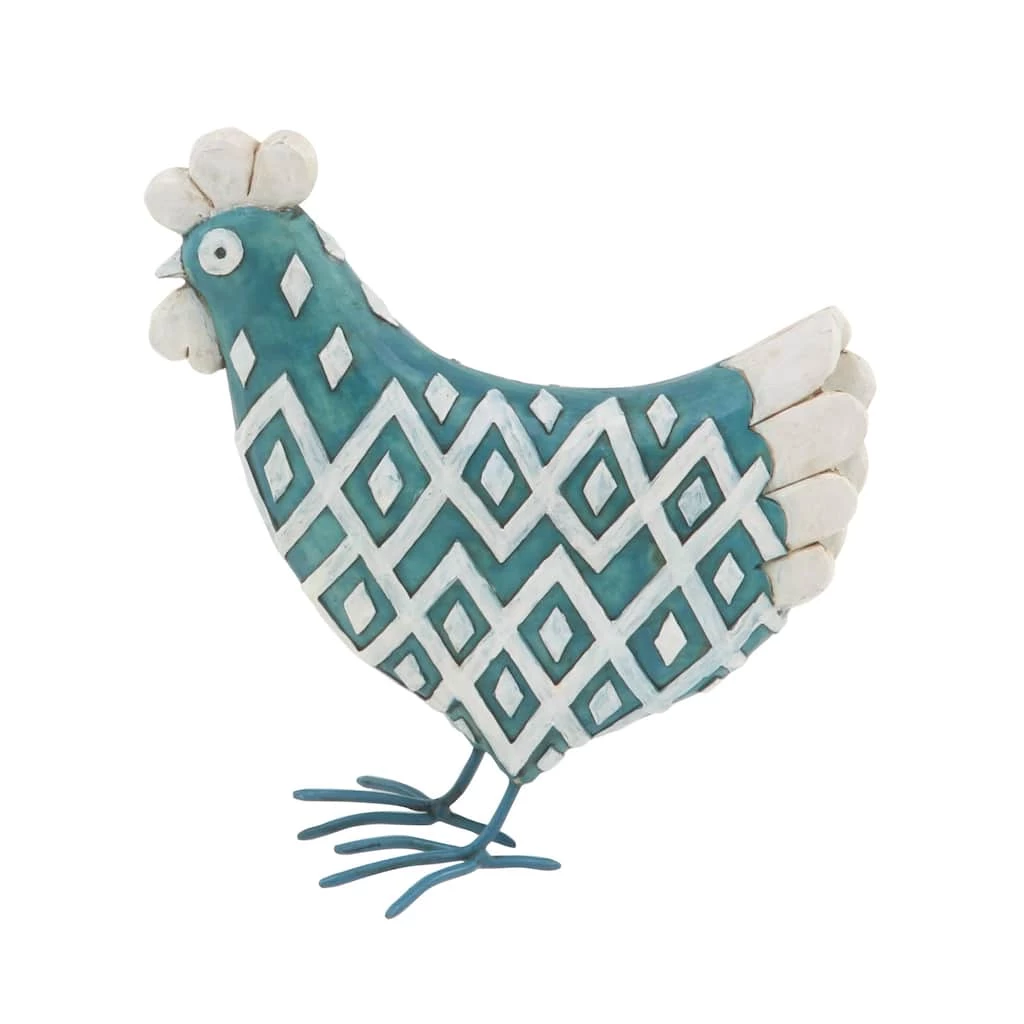 Best Sale π₯ Turquoise Polystone Farmhouse Rooster Sculpture Set by Ivory and Iris π― 3 Best Sale π₯ Turquoise Polystone Farmhouse Rooster Sculpture Set by Ivory and Iris π― - Image 3