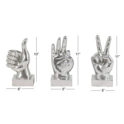 Brand new π Silver Traditional Hand Gesture Sculpture Set by Ivory and Iris π 12 Brand new π Silver Traditional Hand Gesture Sculpture Set by Ivory and Iris π -Cheap Ivory and Iris Store D366752S 7
