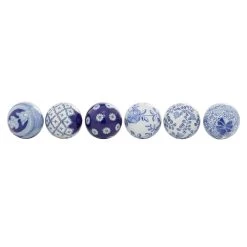 Best reviews of π₯ 3" Blue & White Patterned Ceramic Vase Filler Orb Set by Ivory and Iris π