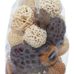 Budget 👍 Natural Brown Dried Floral & Rope Orb Vase Filler, 2ct. by Ivory and Iris 🔔 -Cheap Ivory and Iris Store D368554S 5