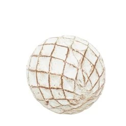 Promo ⌛ 4" Distressed White Ceramic Country Orb Vase Filler Set by Ivory and Iris 👏 -Cheap Ivory and Iris Store D368558S 4