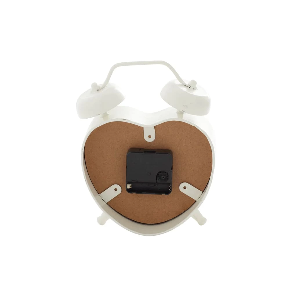Best deal π 8.5" White Metal Heart Farmhouse Clock by Ivory and Iris 𧨠4 Best deal π 8.5" White Metal Heart Farmhouse Clock by Ivory and Iris 𧨠- Image 4