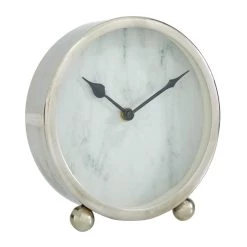 Brand new 🛒 6" Glam Silver Stainless Steel & Aluminum Clock by Ivory and Iris 🔥
