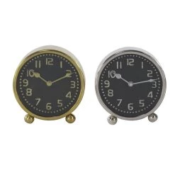 Best deal π€© Silver & Gold Round Metal Glam Clock Set by Ivory and Iris π₯