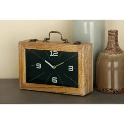 Best deal 🎉 12" Black Wood Natural Rectangular Box Clock by Ivory and Iris ✨ 15 Best deal 🎉 12" Black Wood Natural Rectangular Box Clock by Ivory and Iris ✨ -Cheap Ivory and Iris Store D368630S 9