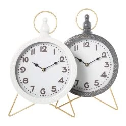 Best deal 👍 16" Multicolored Metal Traditional Round Clock Set by Ivory and Iris ✔️