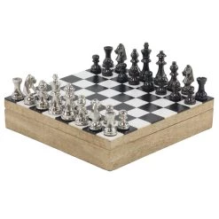 Cheapest 😍 12" Mango Wood & Aluminum Traditional Chess Game Set by Ivory and Iris 🧨