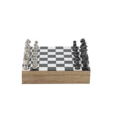 Cheapest 😍 12" Mango Wood & Aluminum Traditional Chess Game Set by Ivory and Iris 🧨 -Cheap Ivory and Iris Store D368800S 3