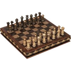 Best Pirce 💯 Dark Brown Traditional Chess Game Set by Ivory and Iris 🤩