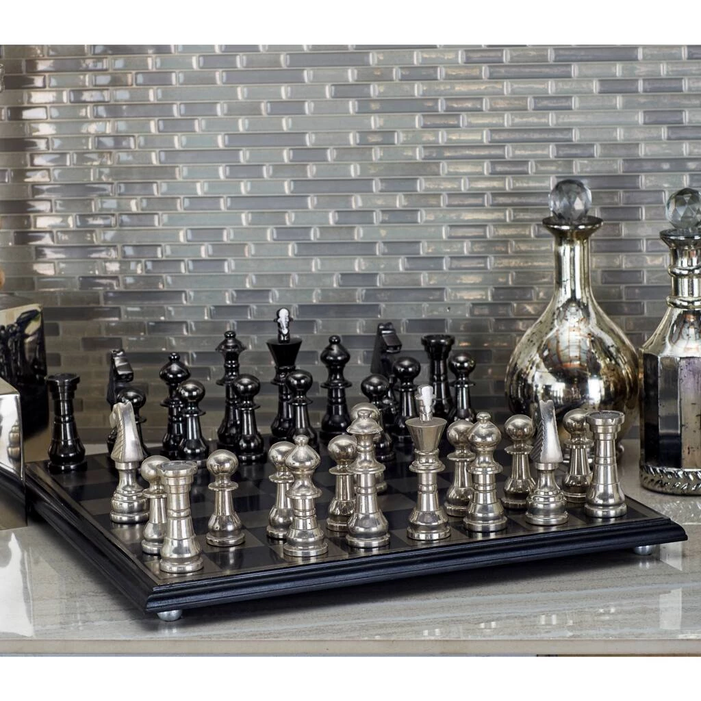 Brand new 🤩 Silver Aluminum Traditional Chess Game Set by Ivory and Iris ❤️ 6 Brand new 🤩 Silver Aluminum Traditional Chess Game Set by Ivory and Iris ❤️ - Image 6