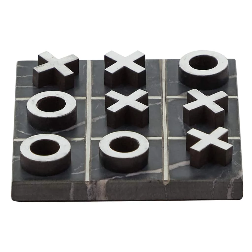 Brand new π Black Marble & Aluminum Contemporary Tic-Tac-Toe Game Set by Ivory and Iris β 1 Brand new π Black Marble & Aluminum Contemporary Tic-Tac-Toe Game Set by Ivory and Iris β