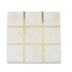 Best Pirce ⭐ White & Gold Marble Tic-Tac-Toe Game Set by Ivory and Iris 🥰 -Cheap Ivory and Iris Store D368816S 6