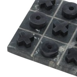 Best Pirce 🔥 Black Marble Contemporary Tic-Tac-Toe Game Set by Ivory and Iris 🛒 -Cheap Ivory and Iris Store D368818S 4