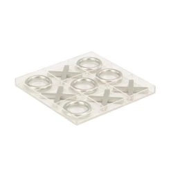 Buy ⌛ Silver Acrylic & Metal Glam Tic-Tac-Toe Game Set by Ivory and Iris 🎉