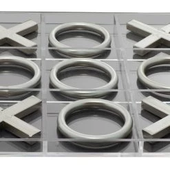 Buy ⌛ Silver Acrylic & Metal Glam Tic-Tac-Toe Game Set by Ivory and Iris 🎉 -Cheap Ivory and Iris Store D368819S 3