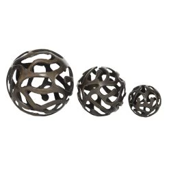 Best Sale βοΈ Brass Aluminum Contemporary Decorative Orbs Set by Ivory and Iris π