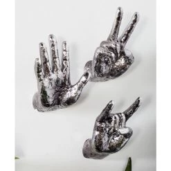 Brand new π Silver Polystone Modern Hand Sculpture Set by Ivory and Iris βοΈ 11 Brand new π Silver Polystone Modern Hand Sculpture Set by Ivory and Iris βοΈ -Cheap Ivory and Iris Store D368841S 7