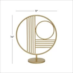 Wholesale 😀 14" Gold Metal Contemporary Abstract Sculpture by Ivory and Iris 👏 -Cheap Ivory and Iris Store D368859S 6